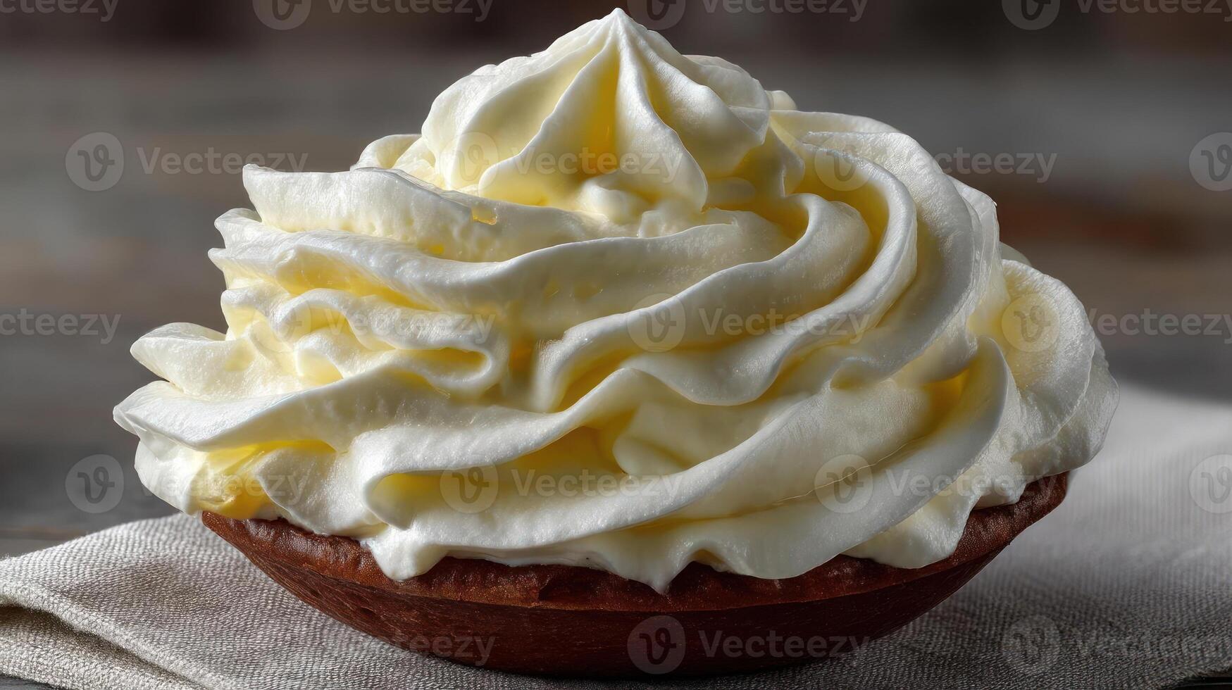 Whipped cream tart with a chocolate crust. photo