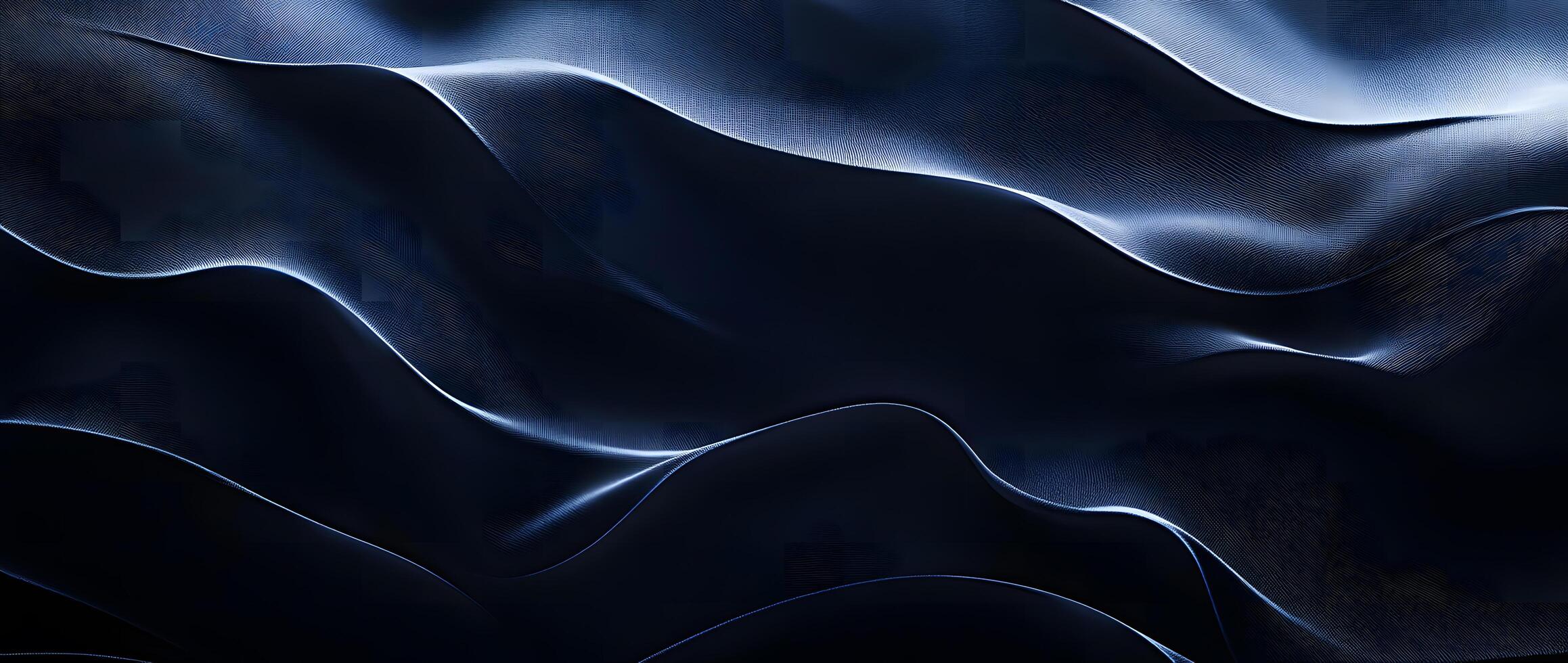 Abstract dark wave undulation shows curving geometric lines and smooth transitions with light photo