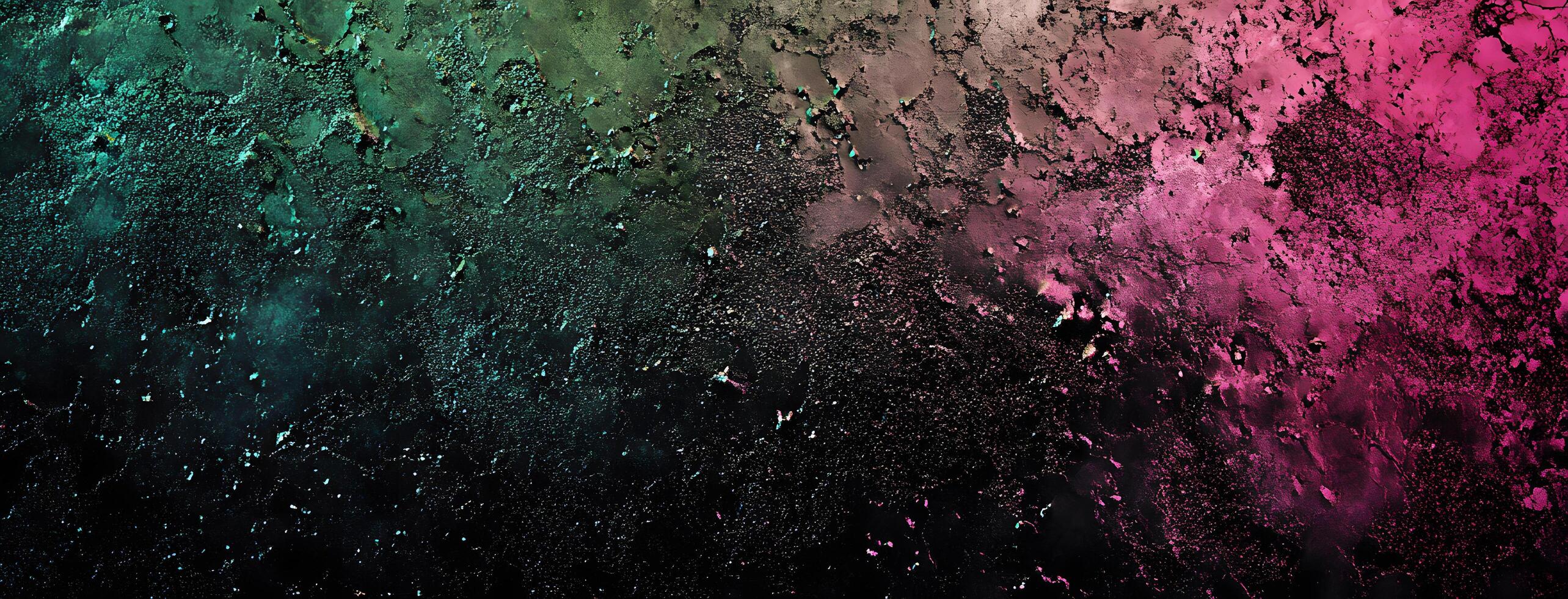 Abstract dark textures flow from teal to magenta, creating an ethereal and striking cosmic scene photo