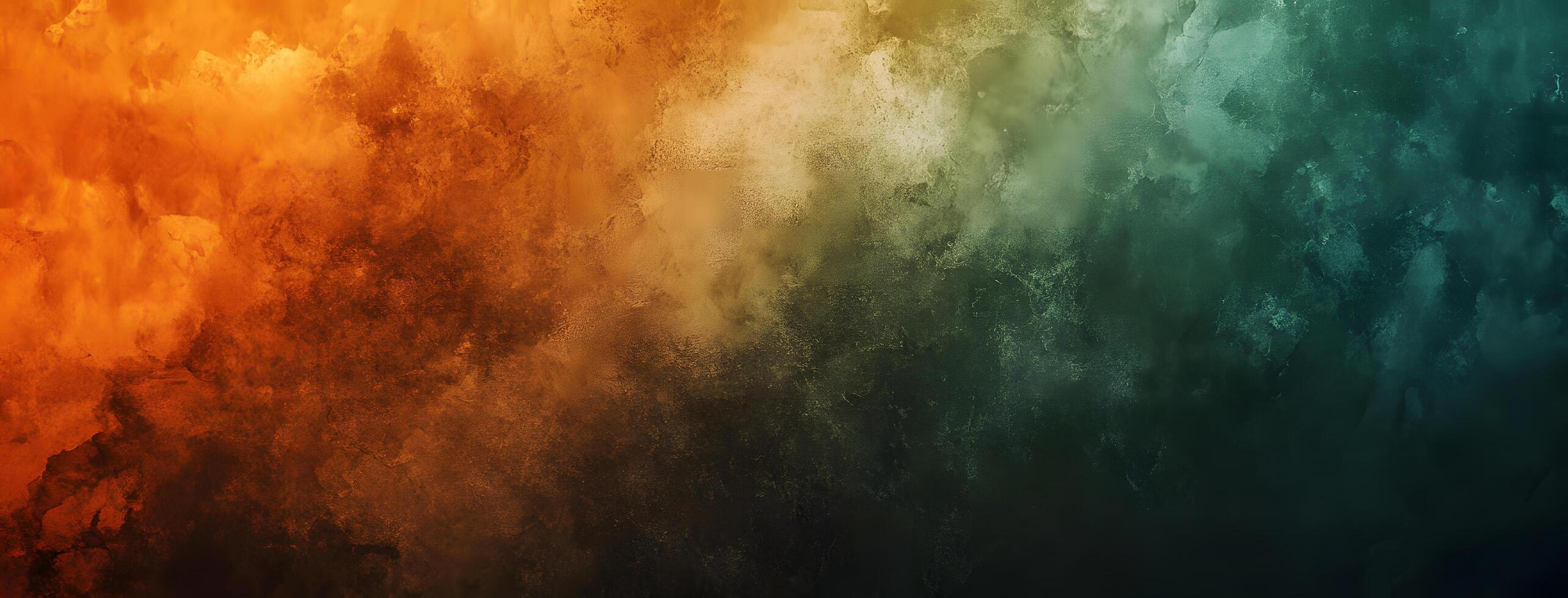 Abstract orange and teal textured background showcases a blend of warm and cool colors photo