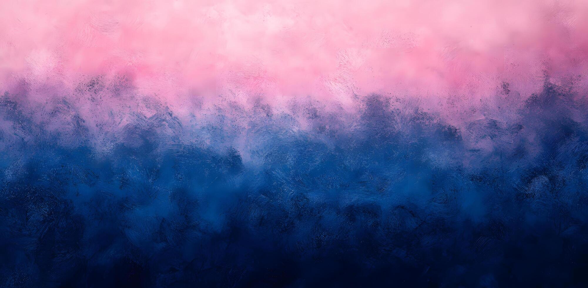 Beautiful textured abstract background features brush strokes of pink fading into deep blue hues photo