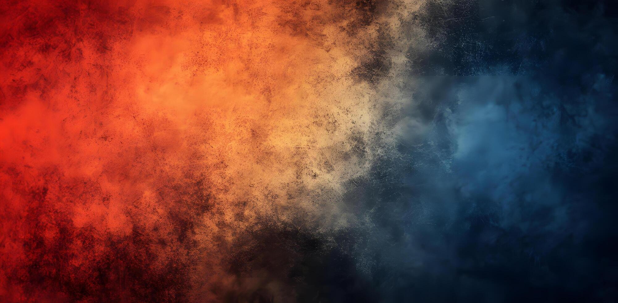 Blended texture shows a vibrant gradient from reddish orange to moody deep blue photo