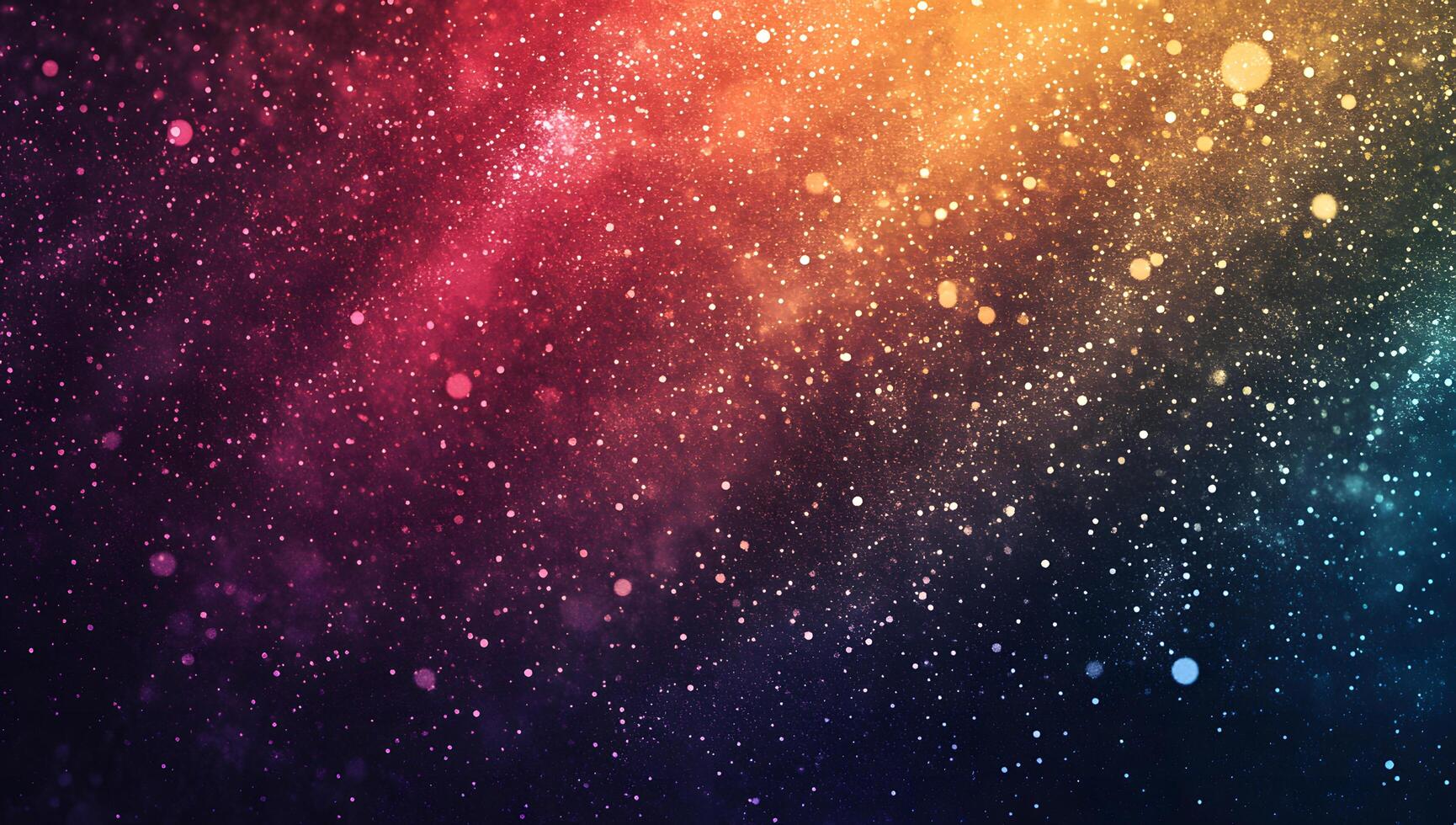 Bokeh lights flow through a vivid spectrum from radiant red to vibrant blue photo