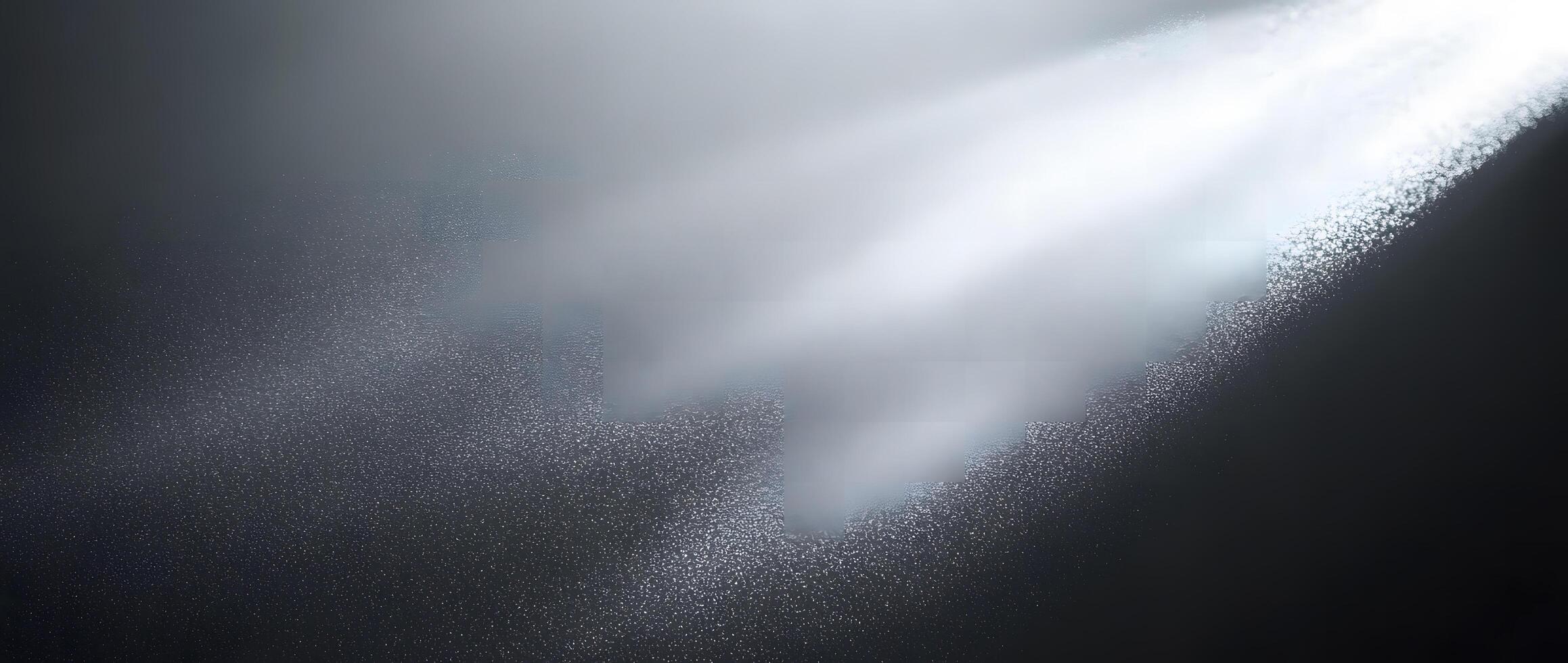Bright light illuminates through textured fog on a dark surface creating atmospheric contrast photo