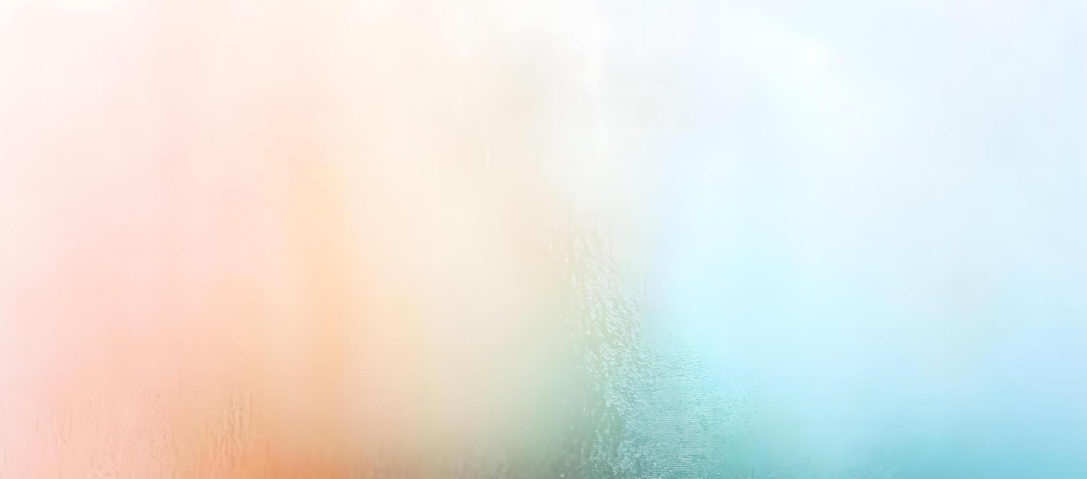 Gradient backdrop features soft transitions between light peach, cream, white, and cool cyan shades photo