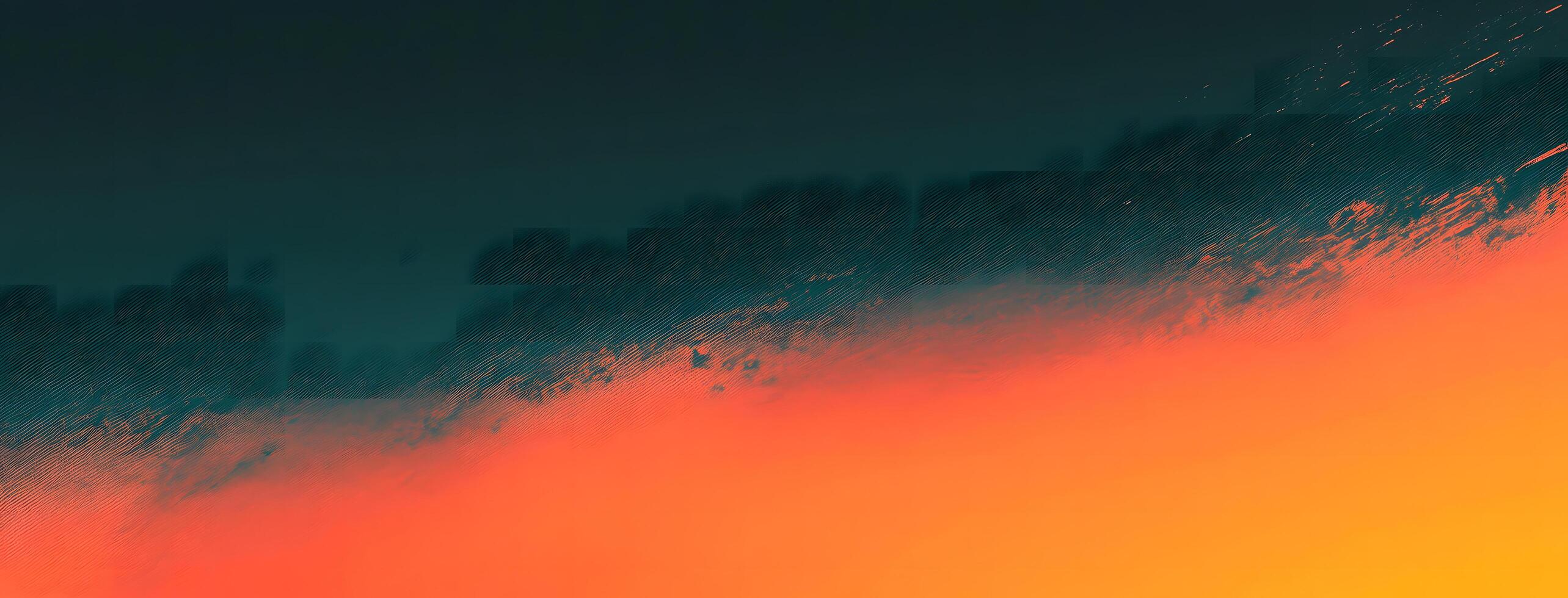 Gradient background showcases a blend from dark teal to vibrant orange in an abstract scene photo