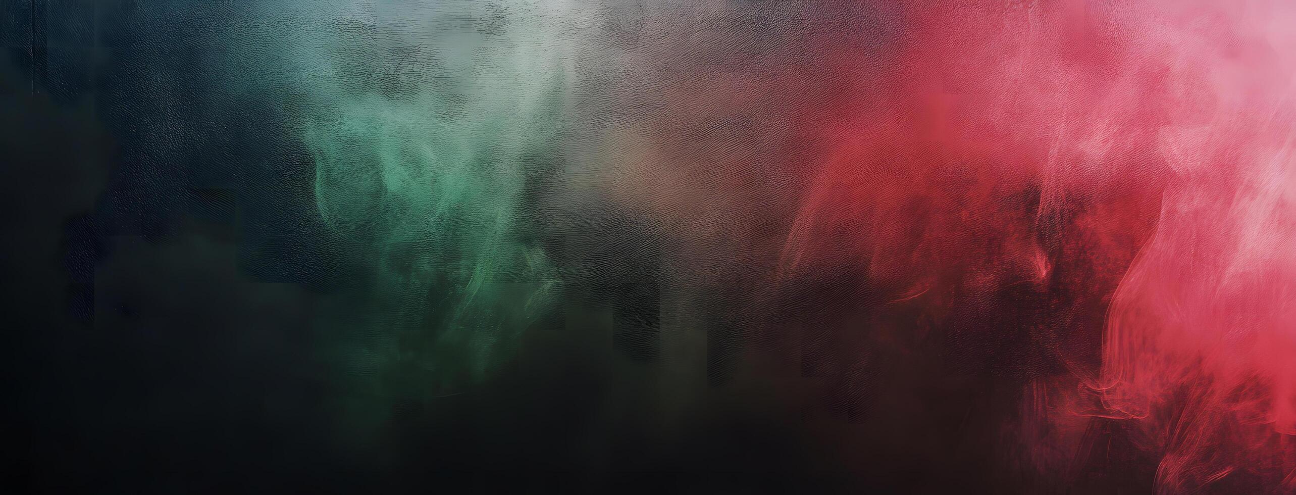Gradient texture with flowing smoke in shades of teal, black, and rich red provides depth photo