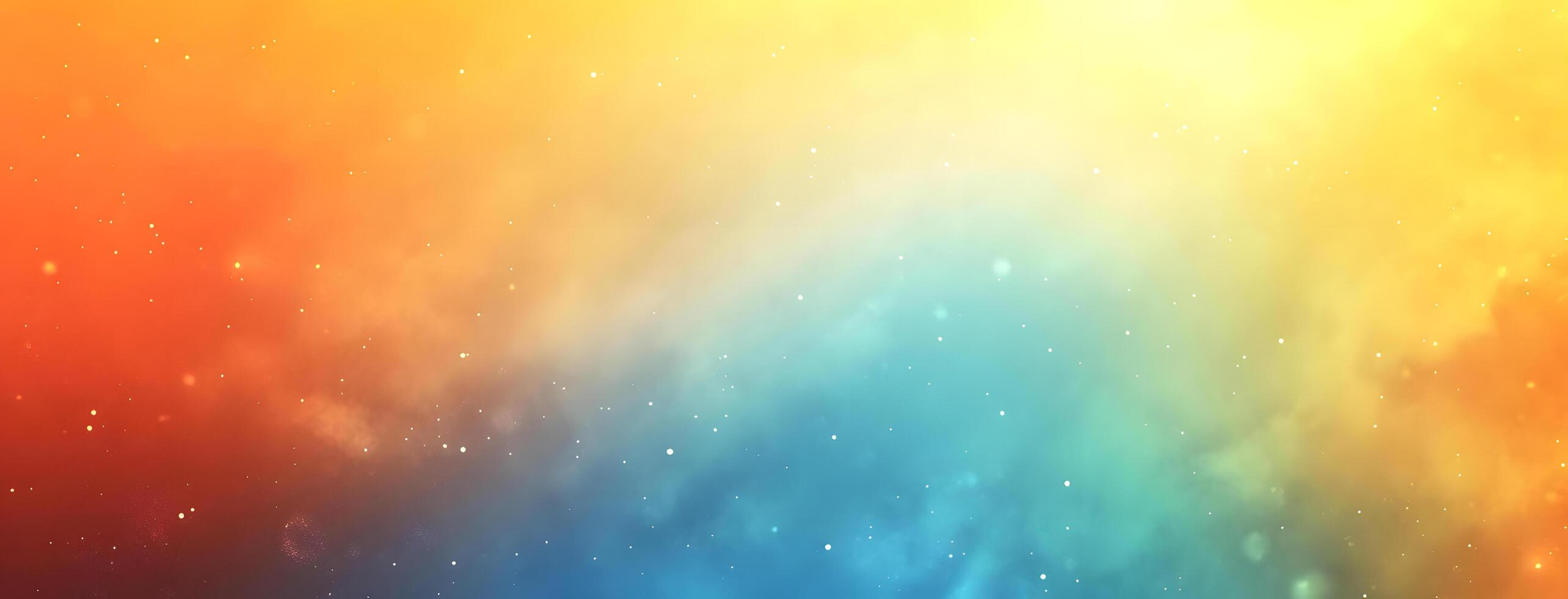 Luminous sky background with blue, yellow and orange hues creates an abstract ethereal design photo