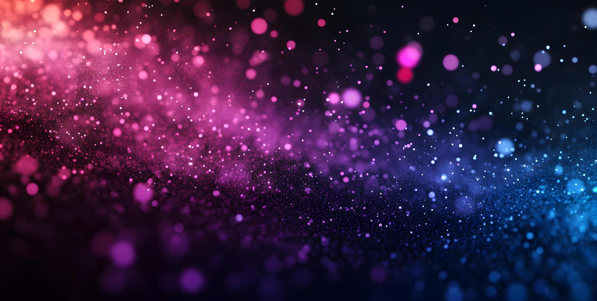 Multicolored particles create a beautiful, swirling galaxy effect with a dreamy, magical aesthetic in the dark photo