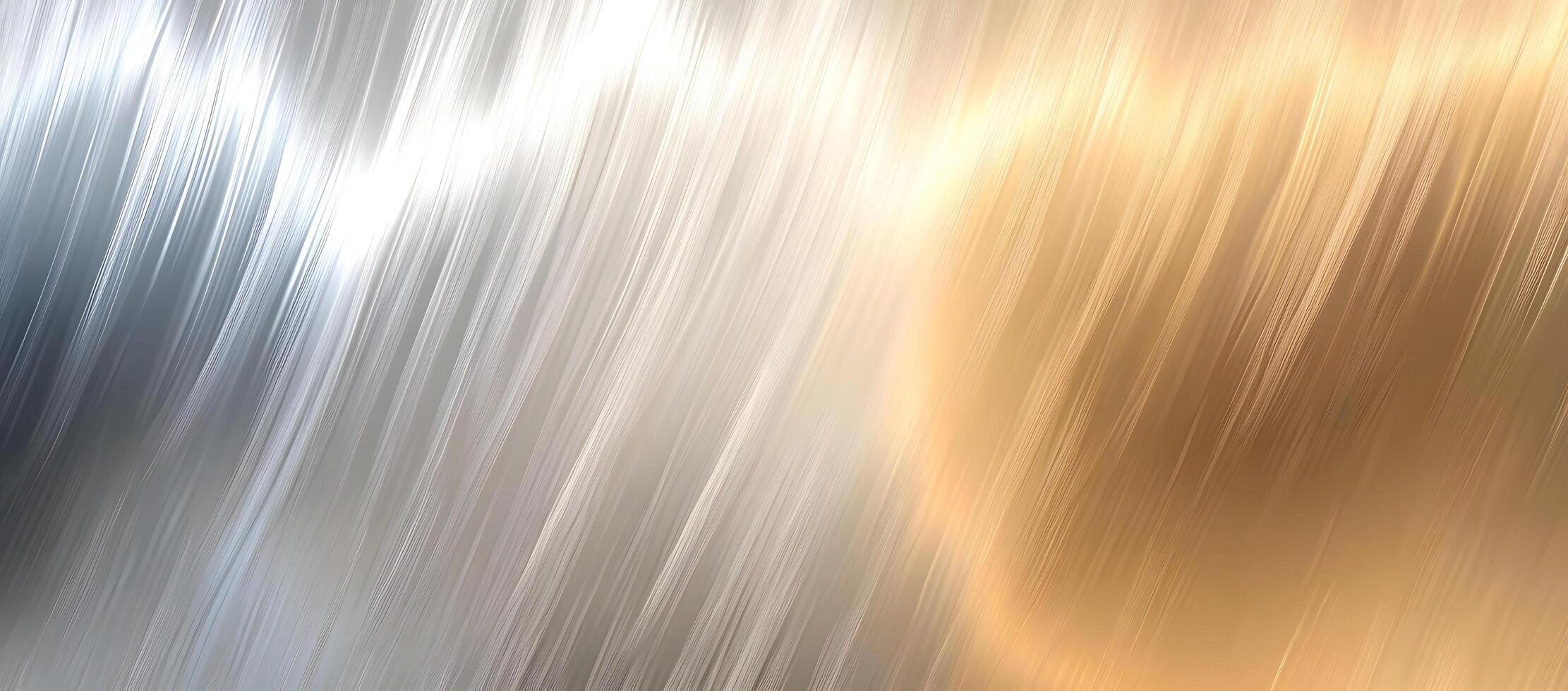 Shiny diagonal lines create a metallic gradient blending gold, silver and white elegantly photo
