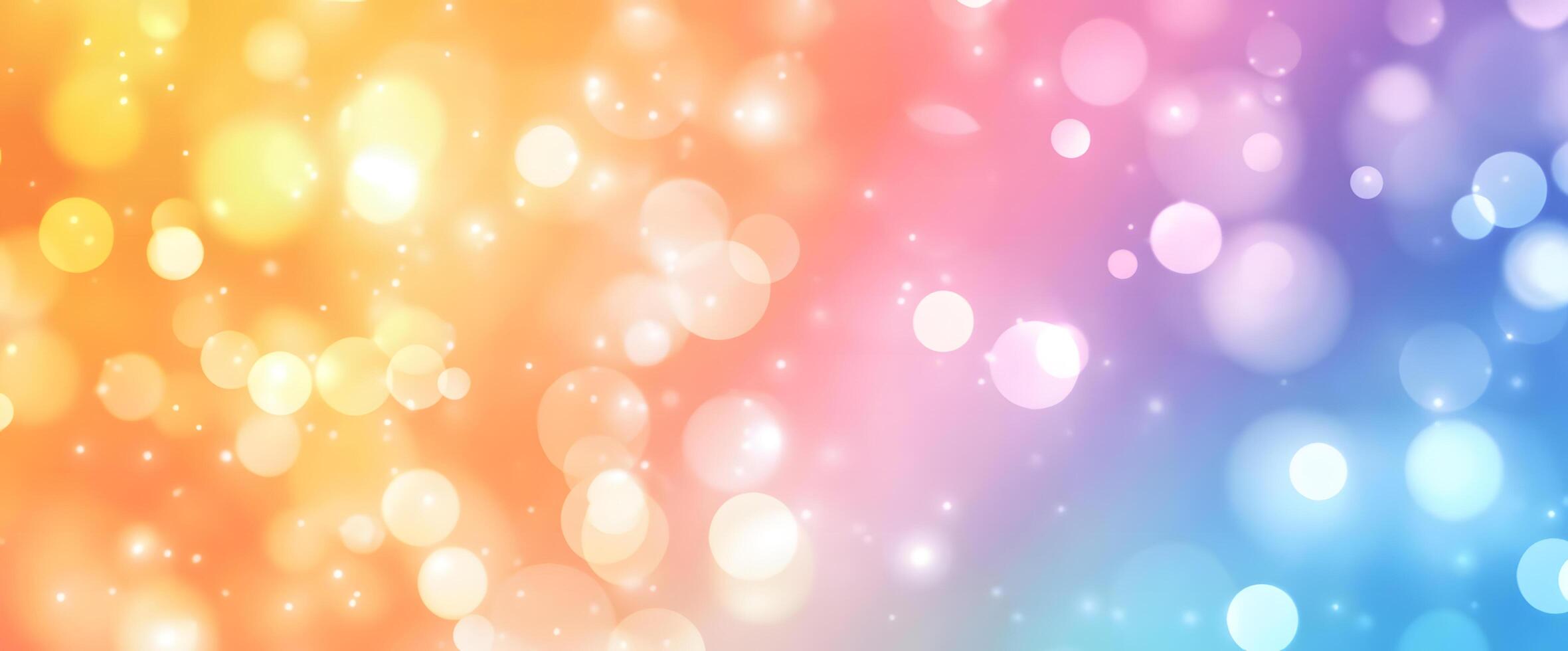 Sparkling bokeh lights softly blend from warm orange to cool blue gradients beautifully photo
