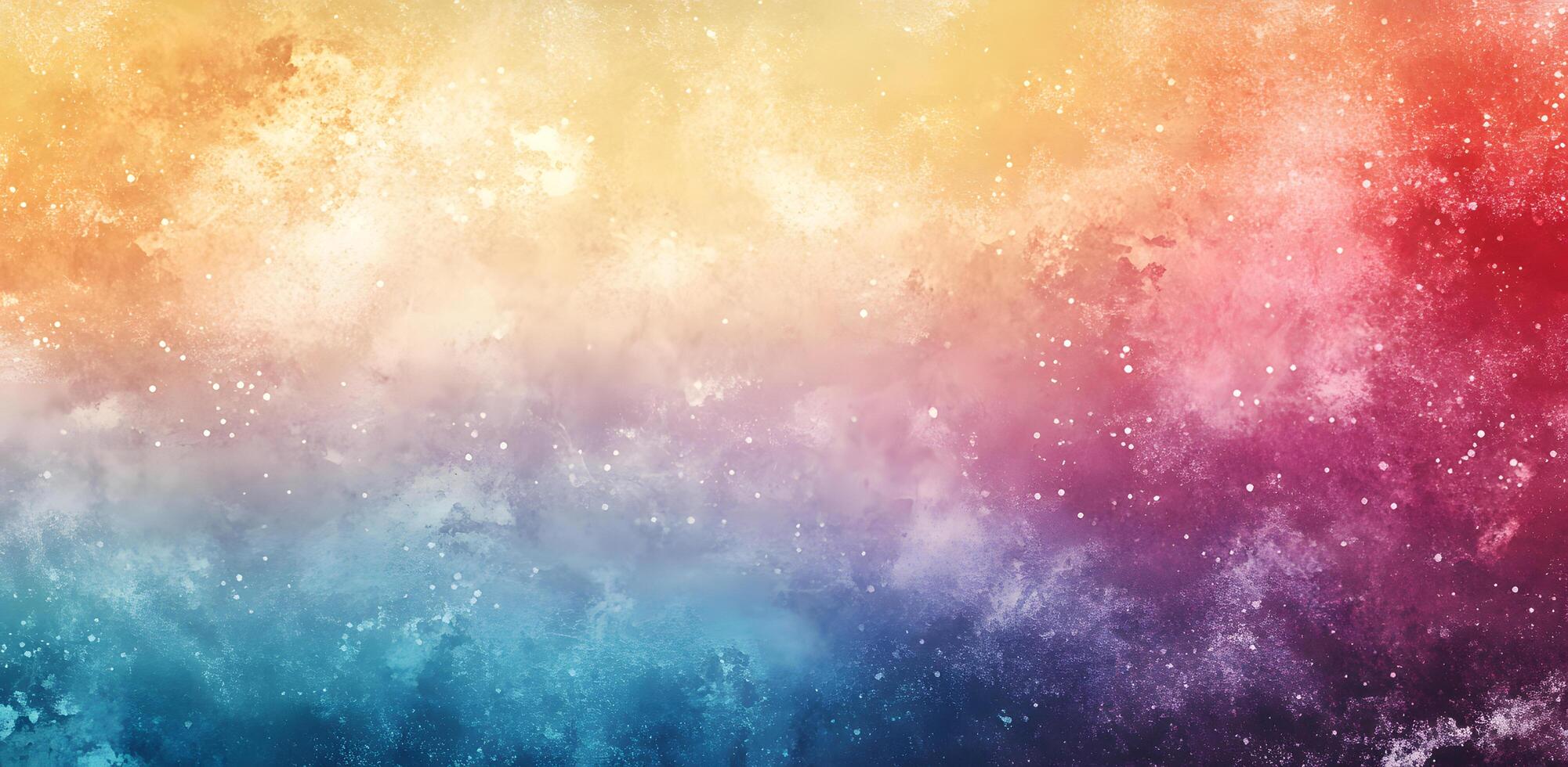 Splashes of watercolor blend vibrantly, creating an abstract background of red, yellow, blue and purple photo