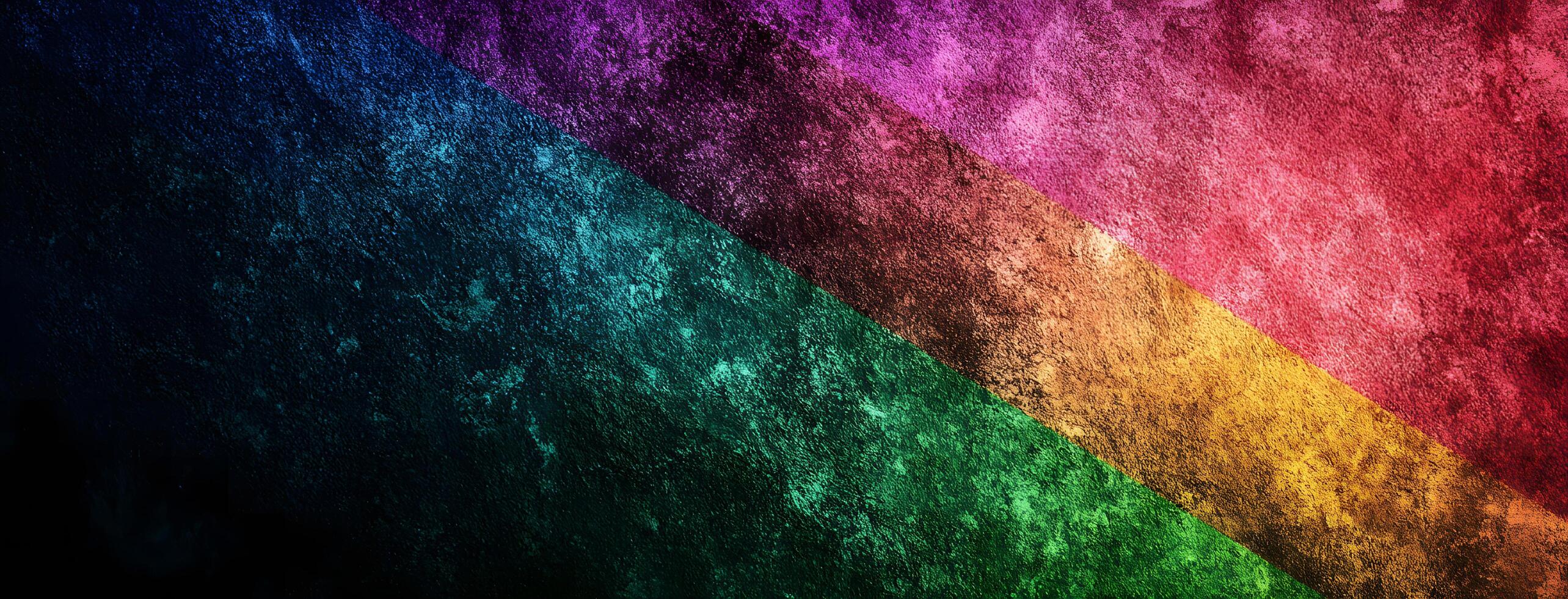 Textured abstract background showcases blue, green, yellow, orange, pink, and red diagonal color variations photo