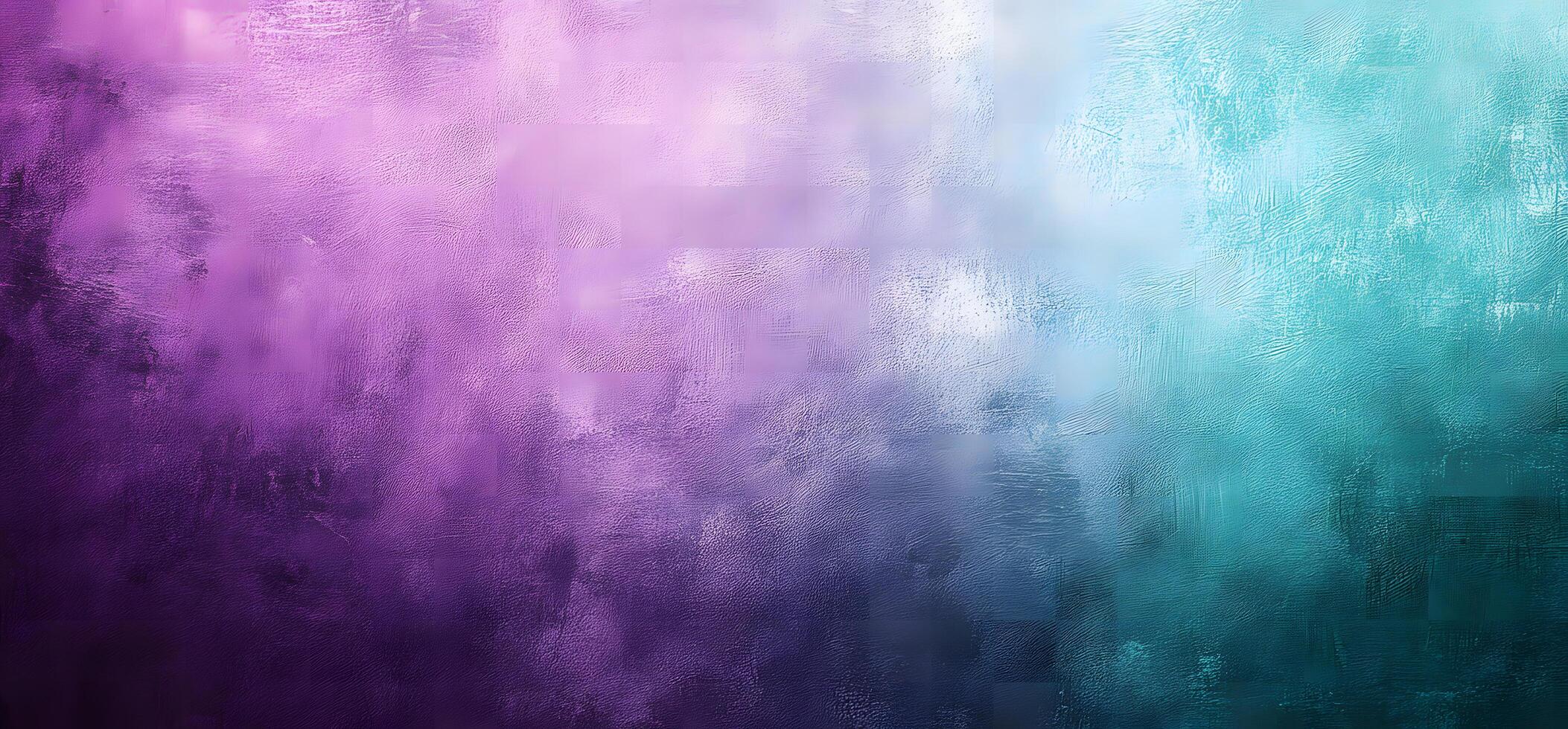 Textured abstract canvas displays an ombre of purple hues merging beautifully into serene shades of teal photo