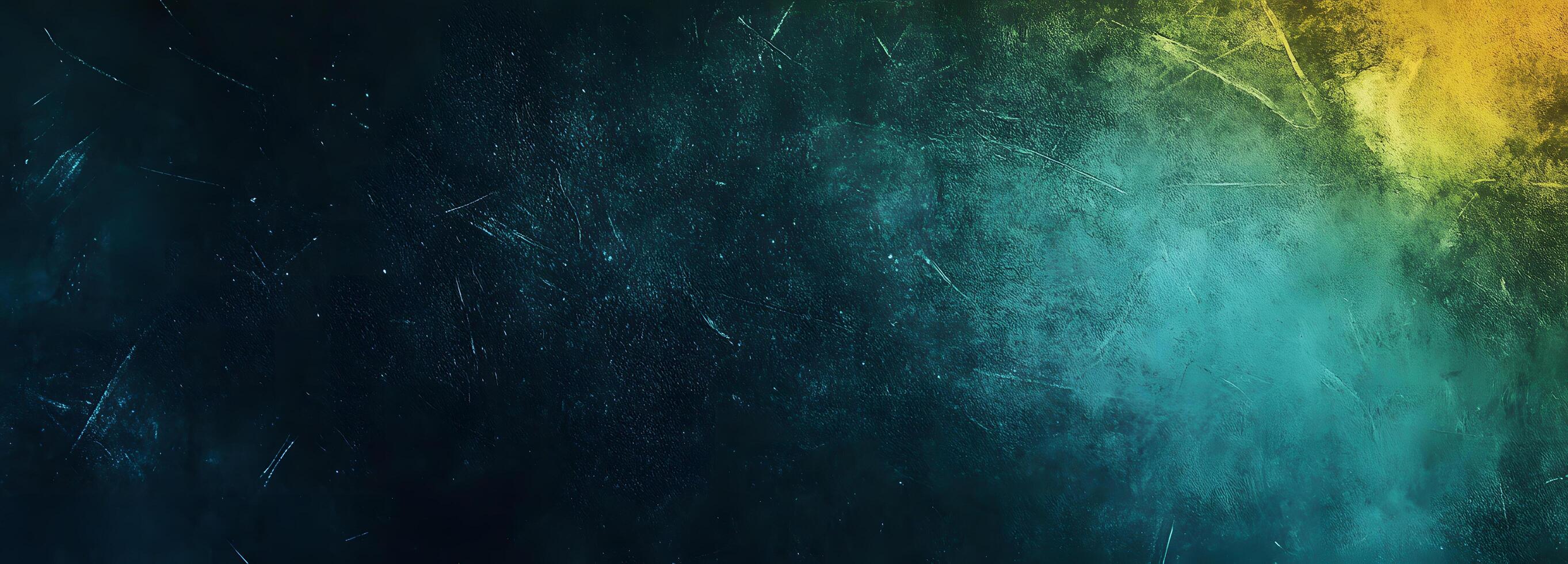 Textured background presents an elegant blend of dark teal colors gradually transitioning into vibrant gold shades photo