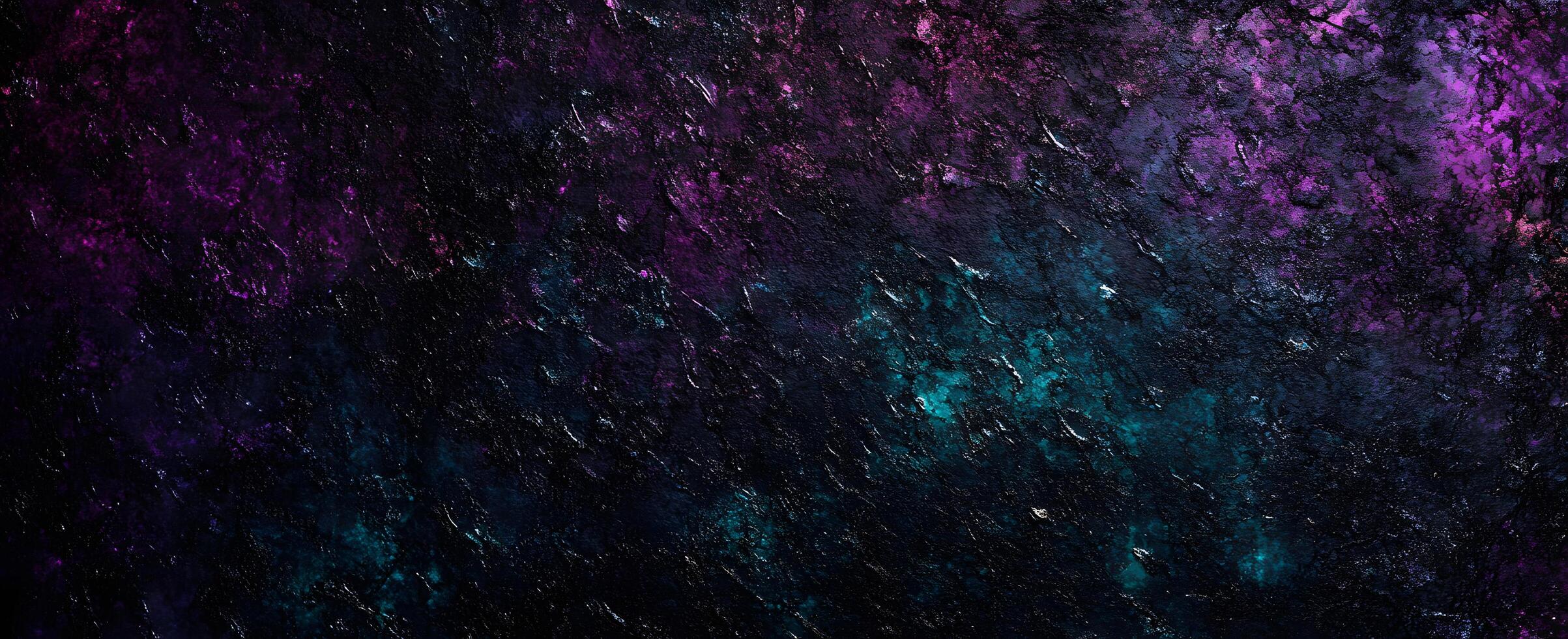 Textured dark background with violet and teal color gradients creates an ethereal impression photo