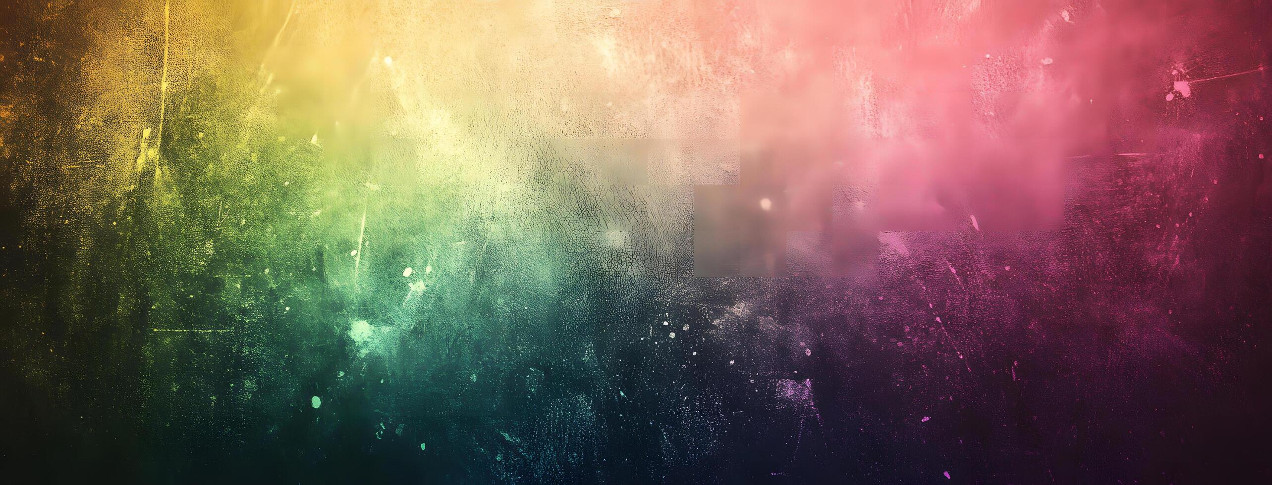 Textured vibrant background showcases a unique blend of yellow, green, blue, pink and black hues photo