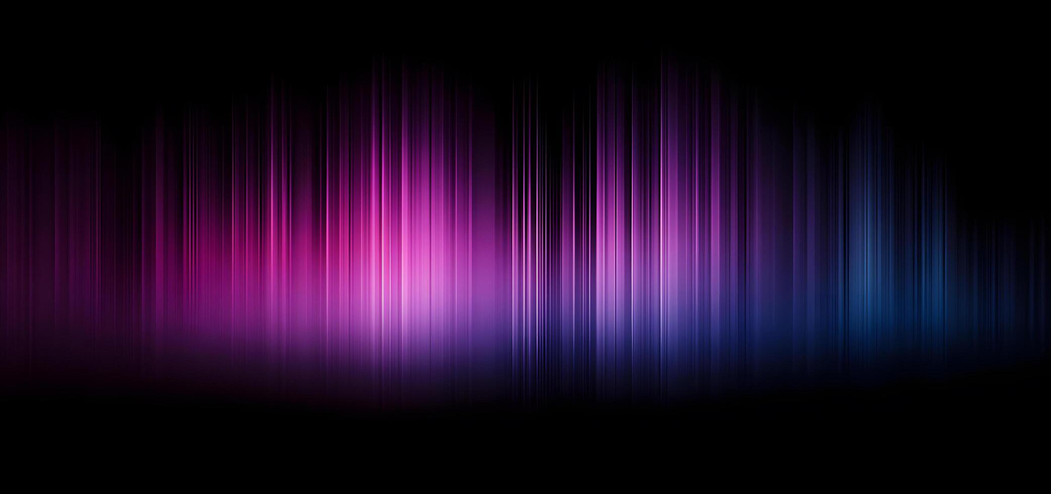 Vertical light streaks transition seamlessly from vibrant purple to deep blue on a dark background photo
