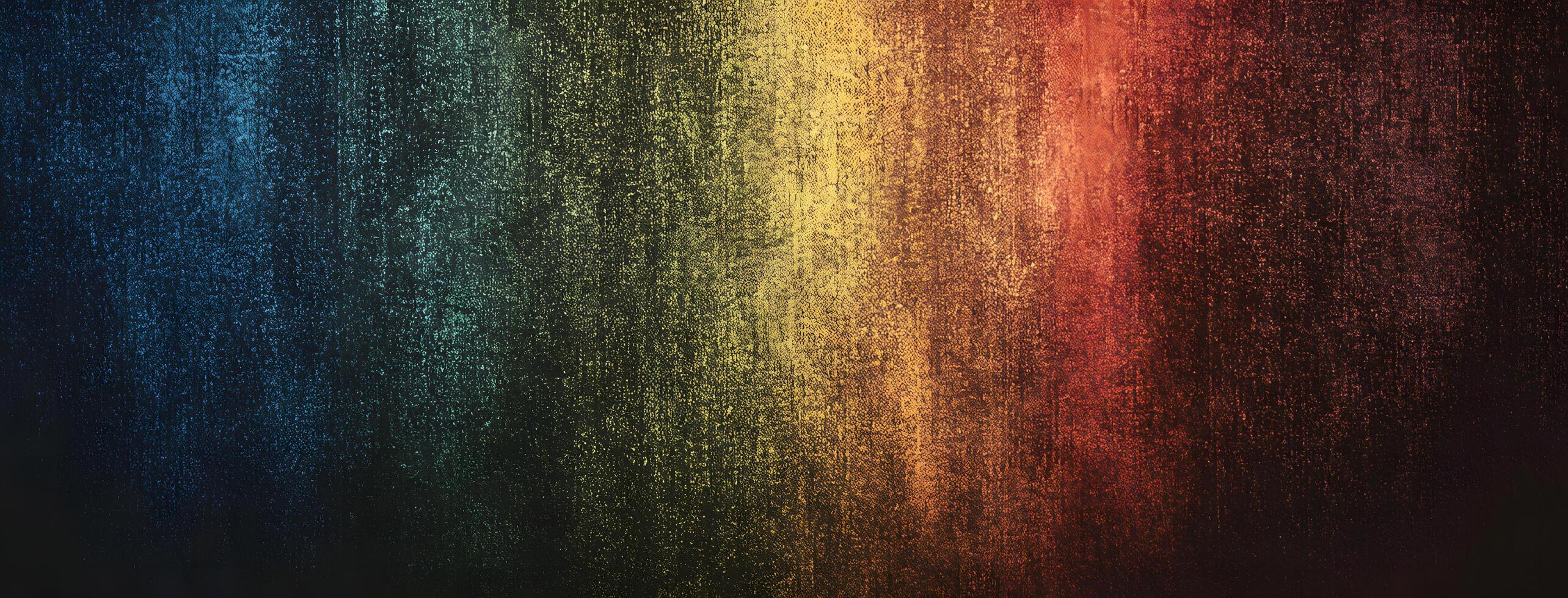 Vertical gradient texture reveals deep blues, vibrant yellows, and radiant reds across the surface photo