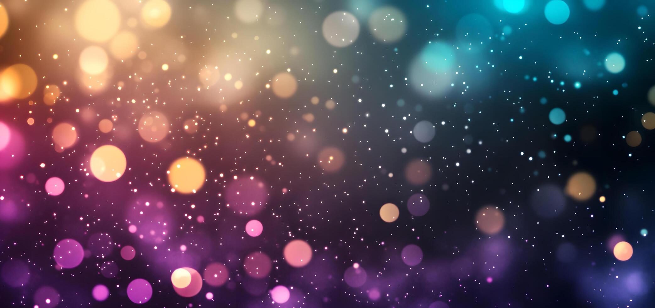 Vibrant bokeh lights dance and shimmer across the captivating spectrum of colors creating a dreamy atmosphere photo