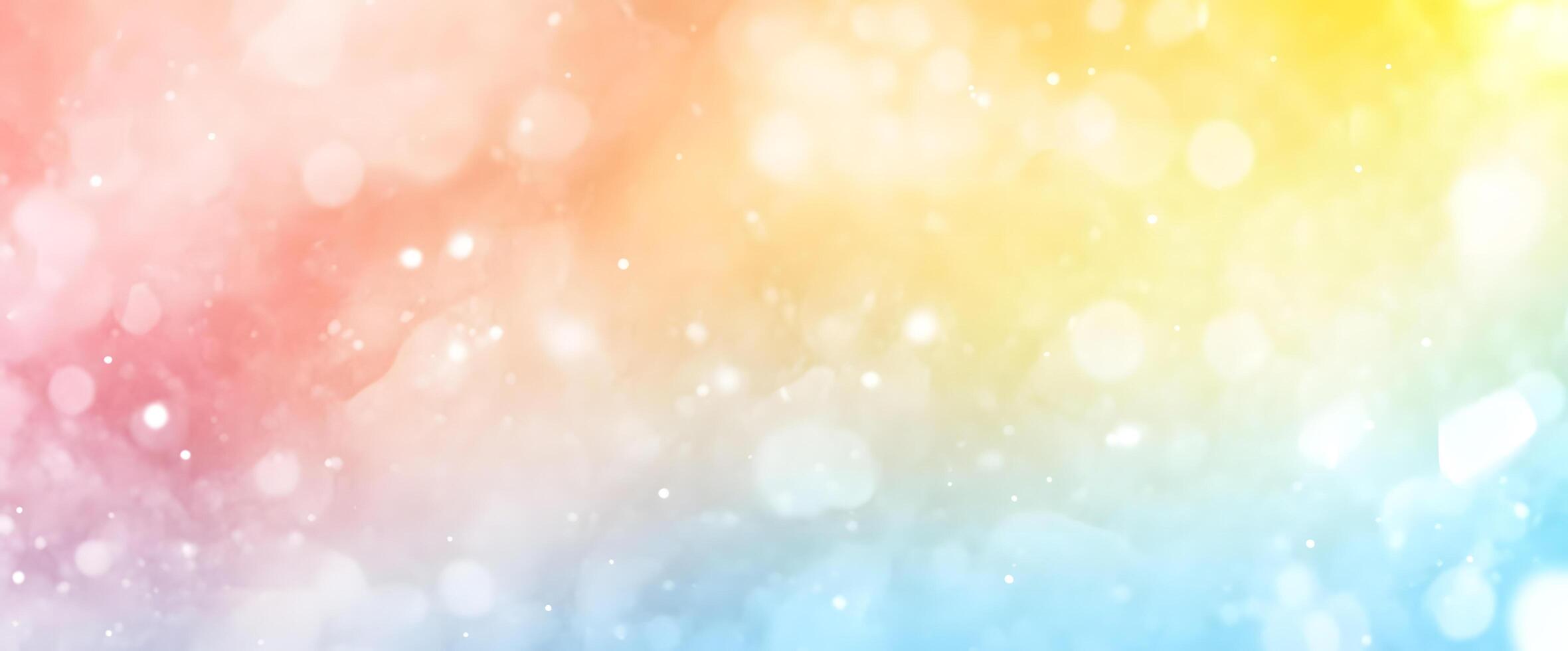 Vibrant pastel gradient with bokeh light effect creates a dreamy, colorful, and luminous background photo