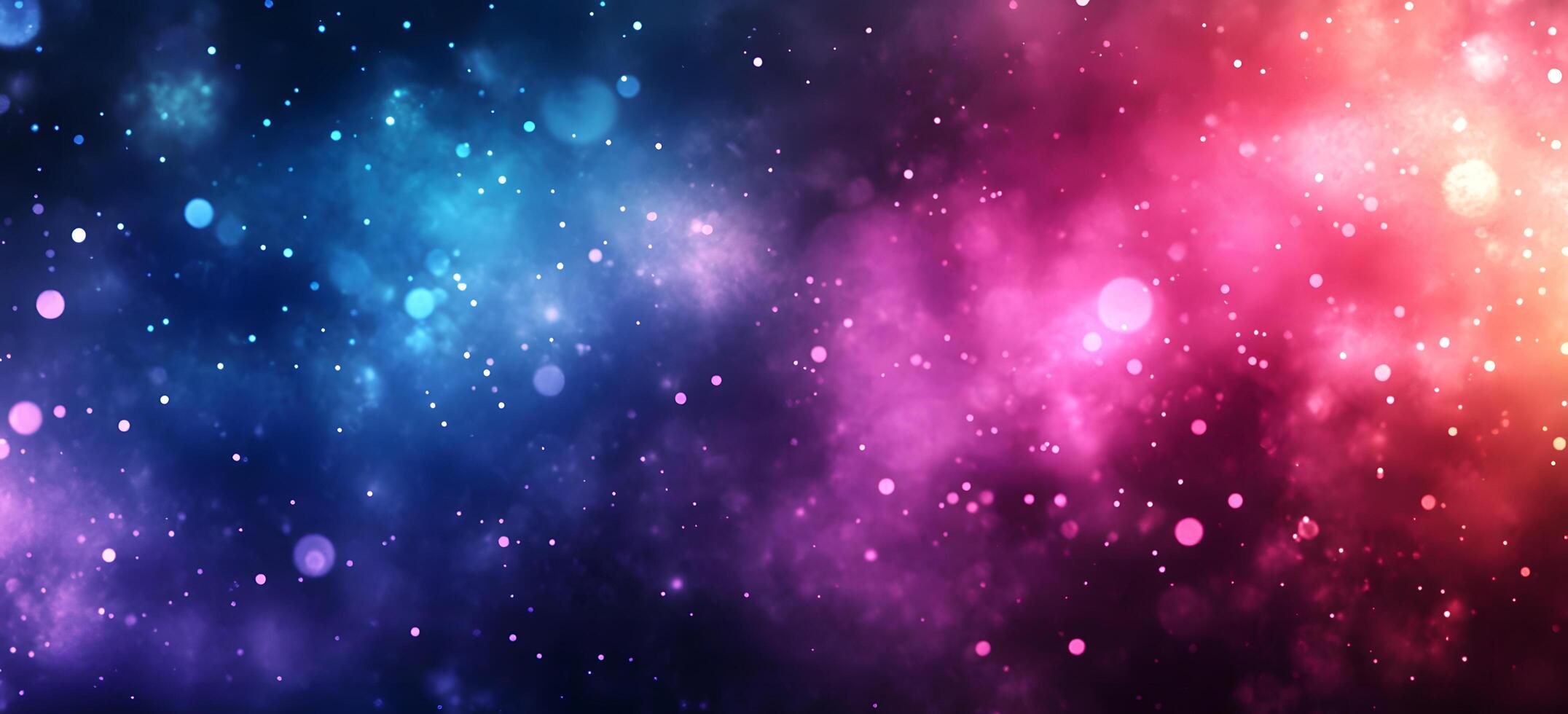 Vibrant space backdrop showcasing mesmerizing blue, purple, pink and orange color gradients with bokeh photo