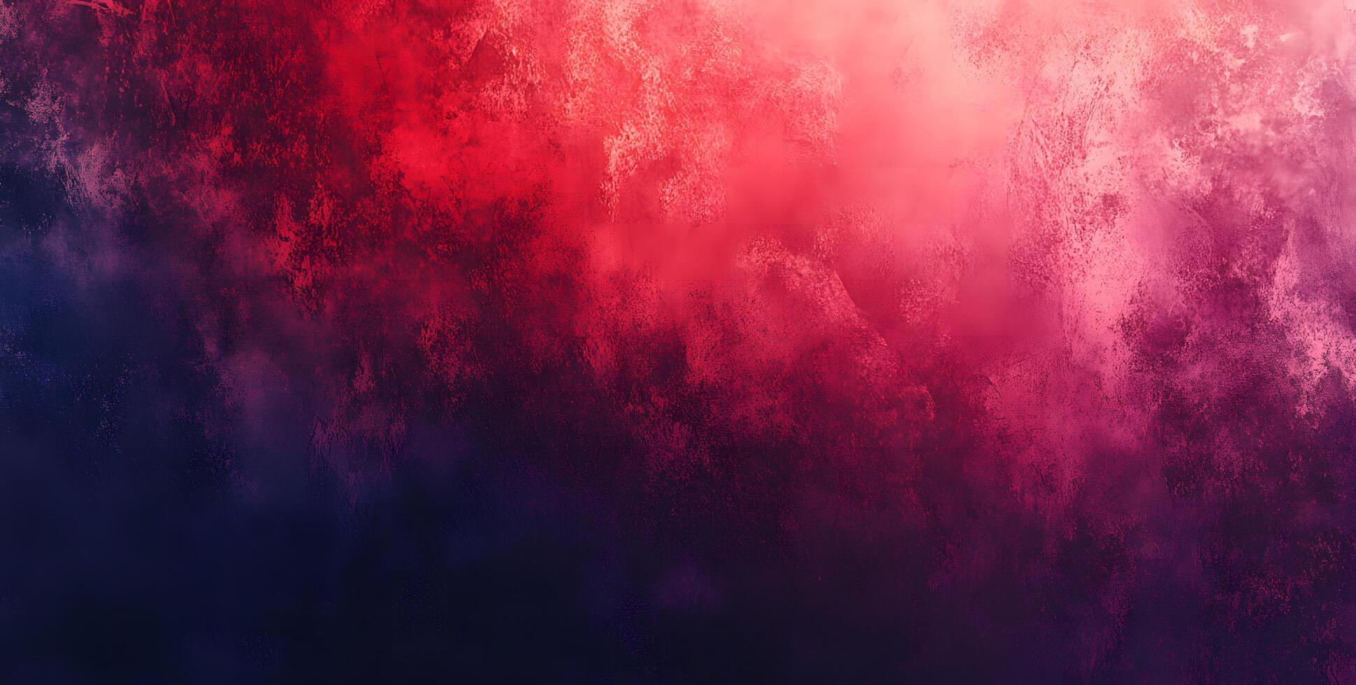 Vivid red and dark blue hues blend across this textured, abstract canvas, creating depth photo