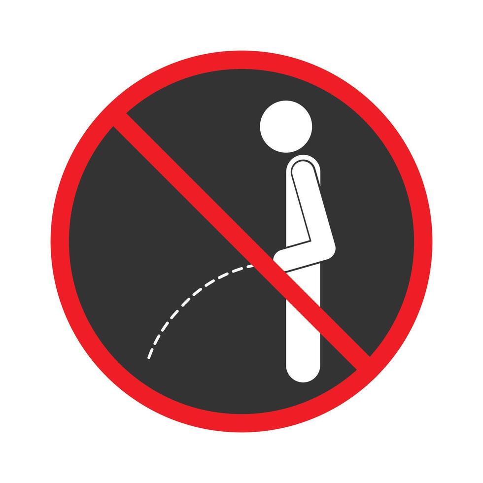 No Peeing Allowed Sign vector
