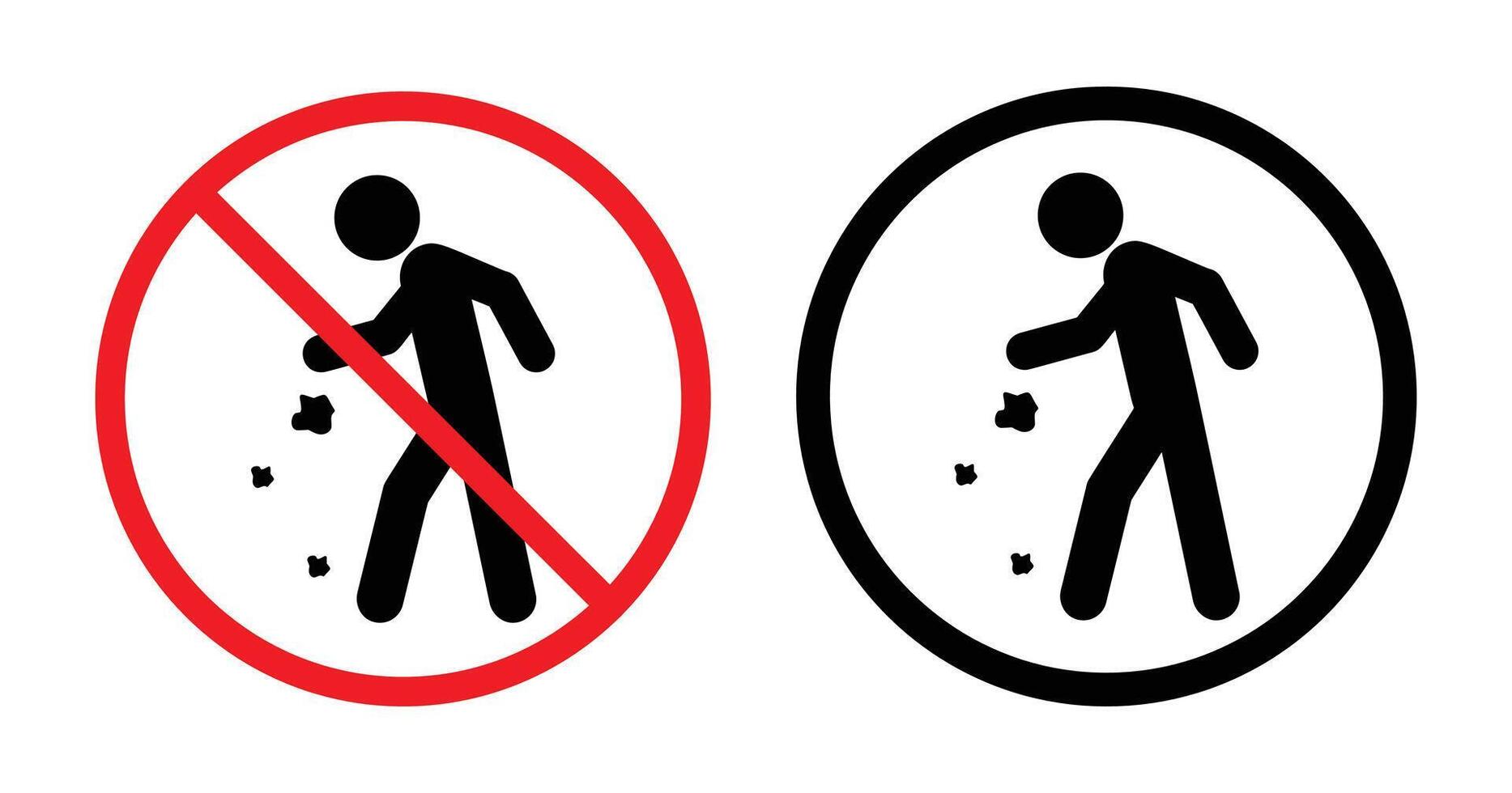 Prohibition Sign. No Littering Allowed vector
