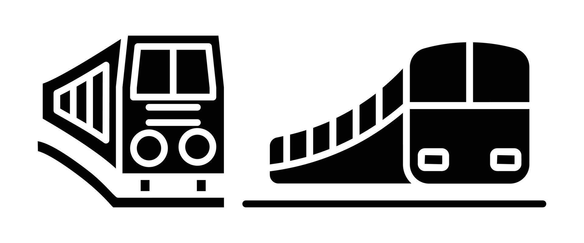 Two train icons isolated on a white background vector
