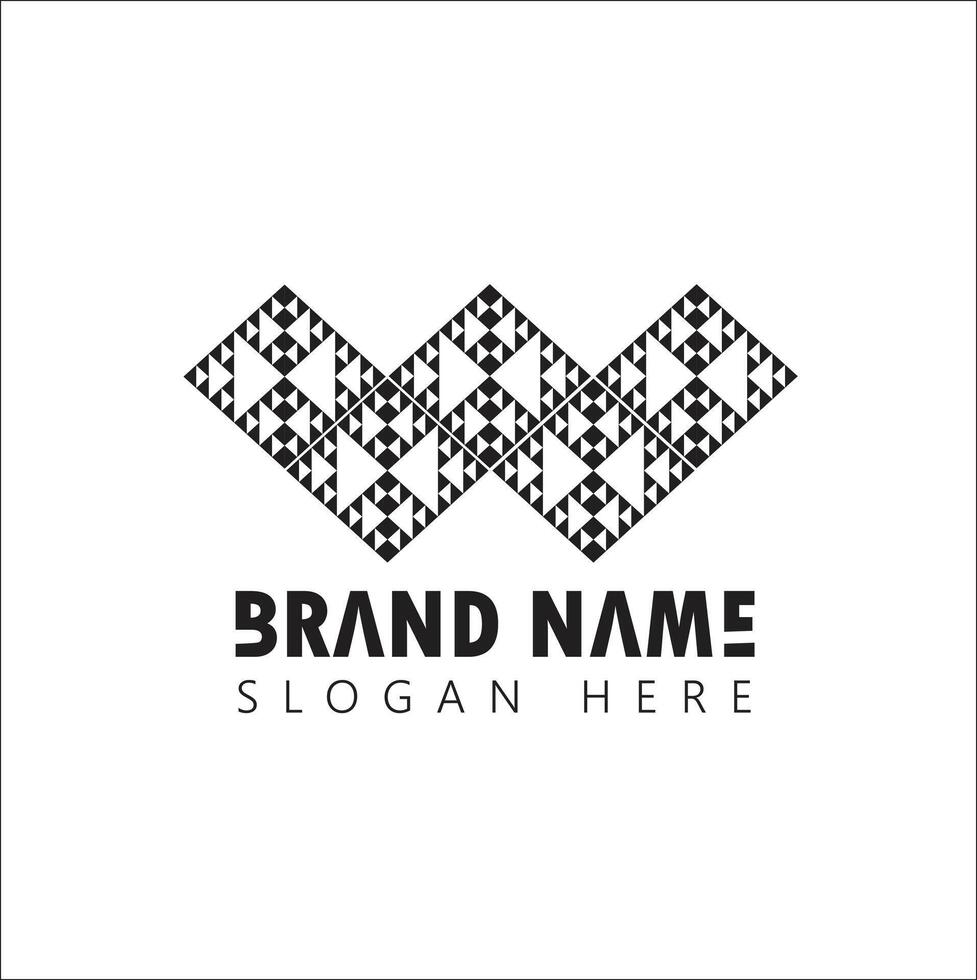 w letter logo design images icon stock template vector