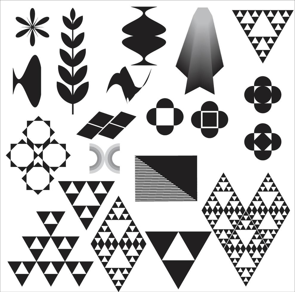 Geometric Shapes icon element. vector