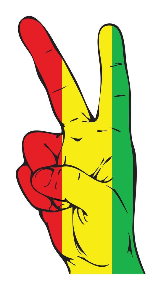 Guinea flag as a peace symbol on a white background vector