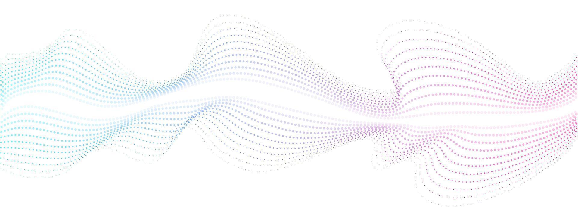 Abstract gradient colorful wave dots line element. wave with blend lines . A curved wavy line. Dynamic sound wave. Digital frequency track equaliser vector