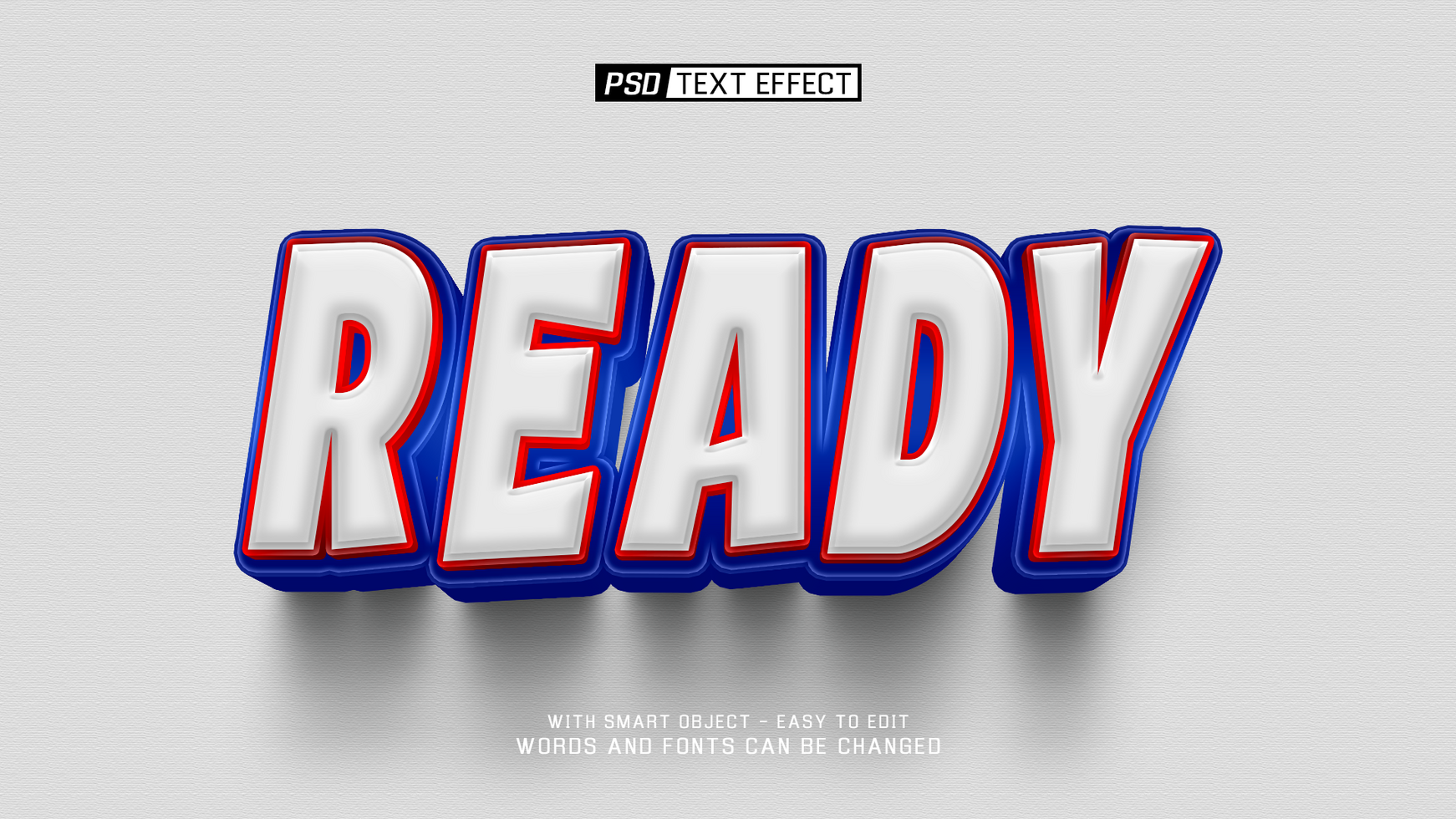 ready 3d text effect psd