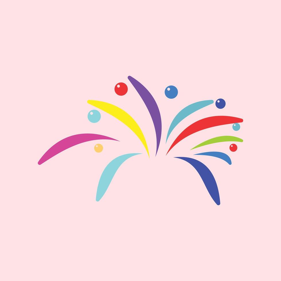 Comic elements that reflect a cheerful and festive atmosphere. Colorful fireworks as supporting elements of a design. Illustration elements for Comic Sweeteners vector