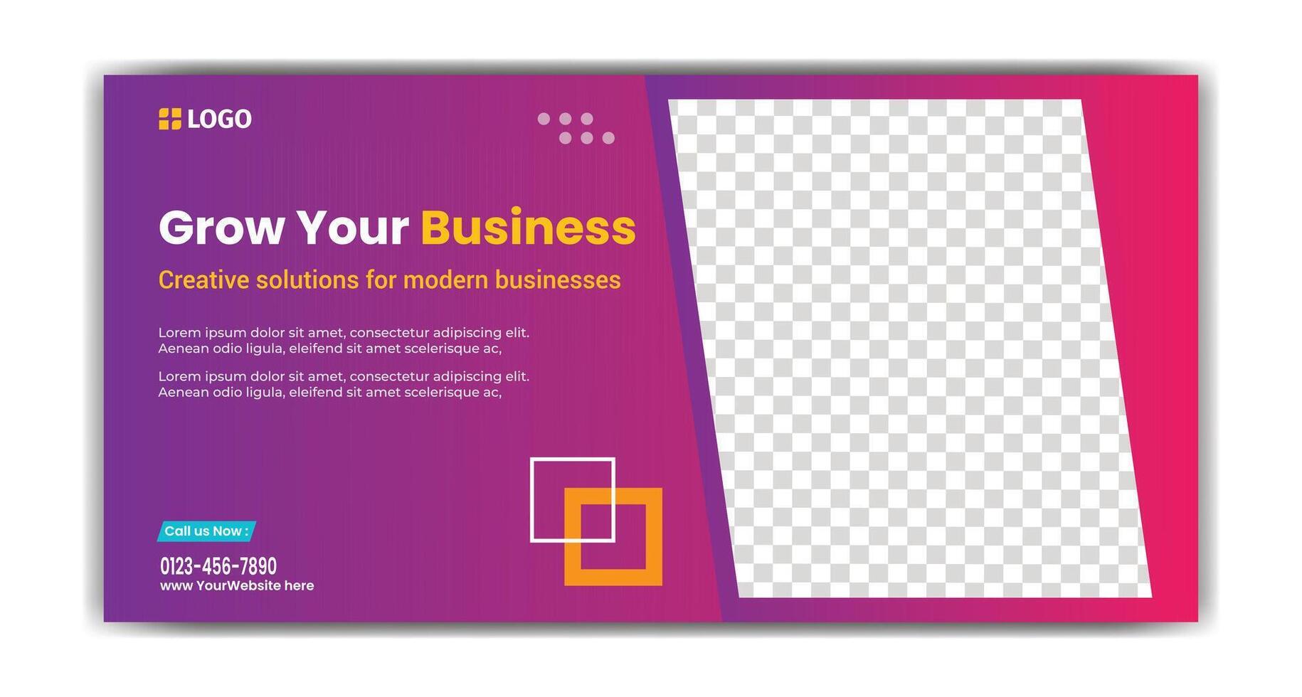 We Turn Ideas Into Reality.Creative solutions for modern businesses.social media banner. vector