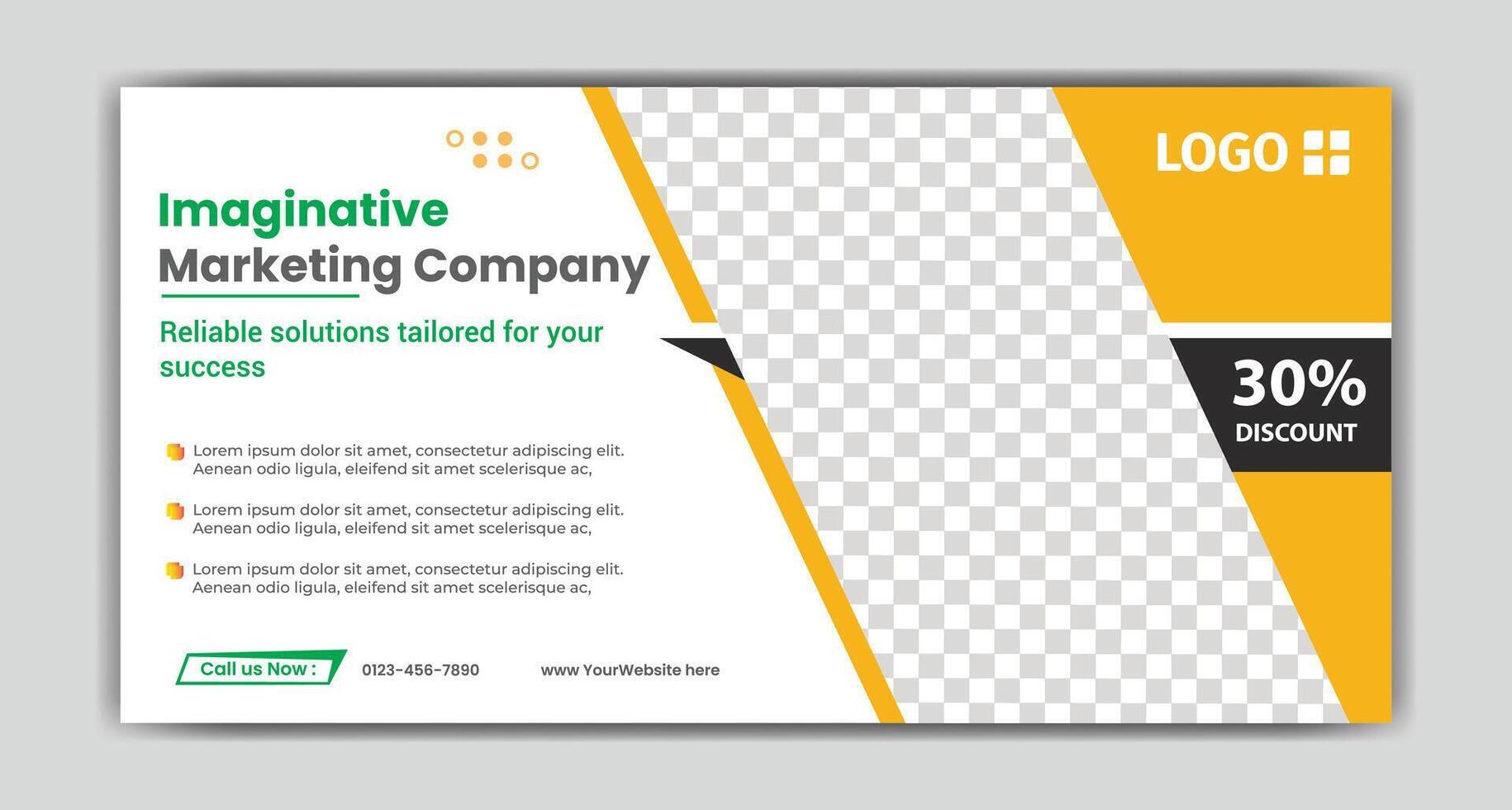 Your Success, Our Commitment. Social media business banner. vector