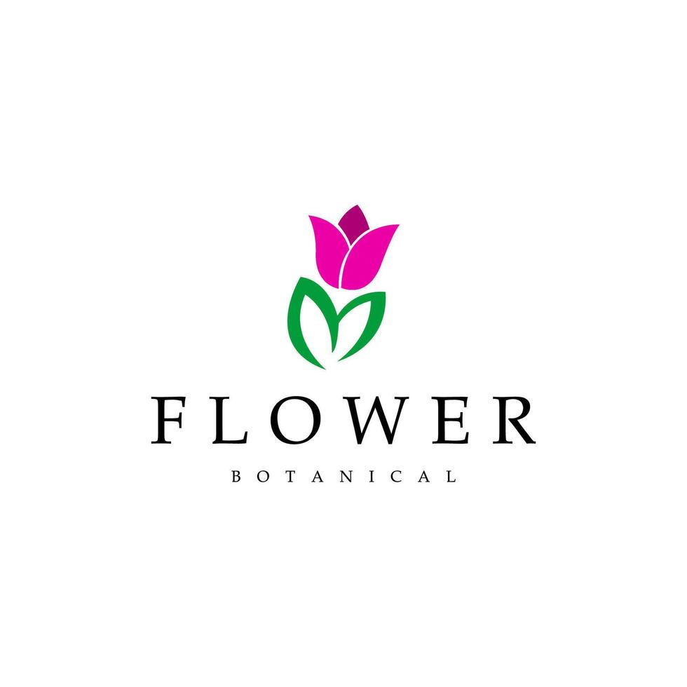 Minimalist Botanical Leaf and Flower Logo vector