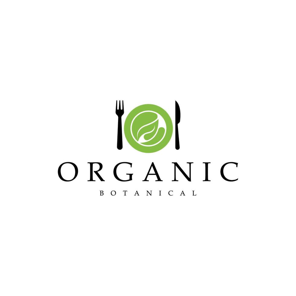 Eat Botanical Flower Logo vector