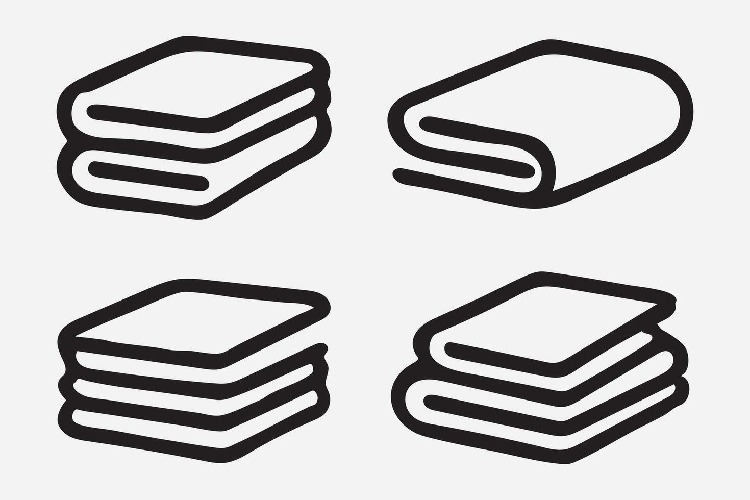 Folded towels stacked silhouette vector