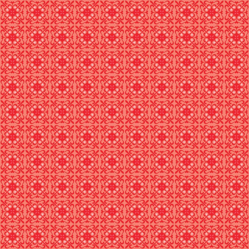 A red and white pattern with a star pattern vector