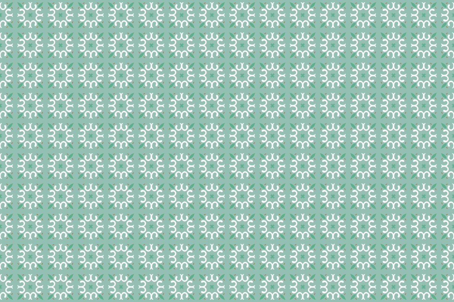 A green and white pattern with snowflakes vector