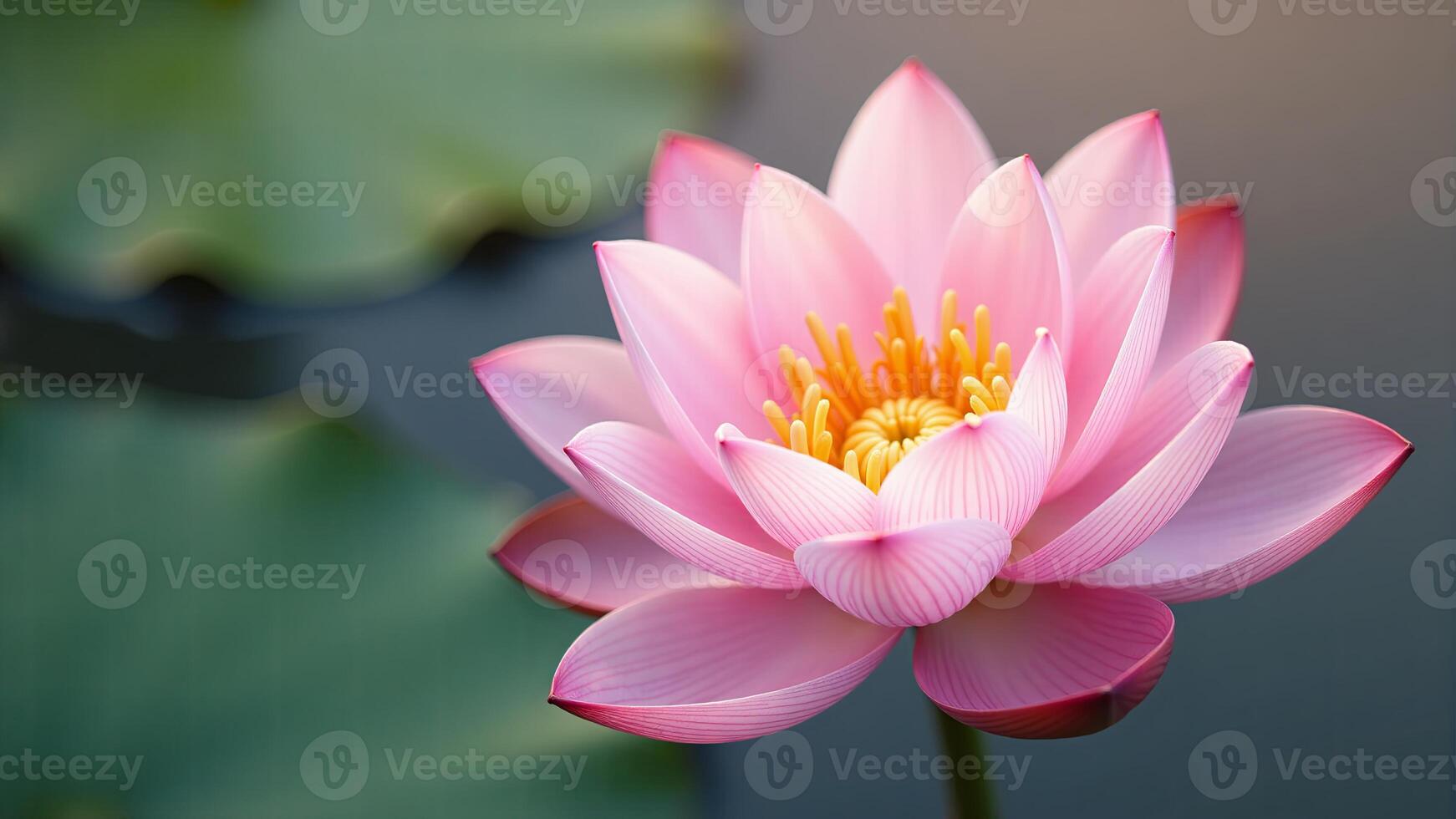 Close-Up Pink Lotus Flower Bloom photo