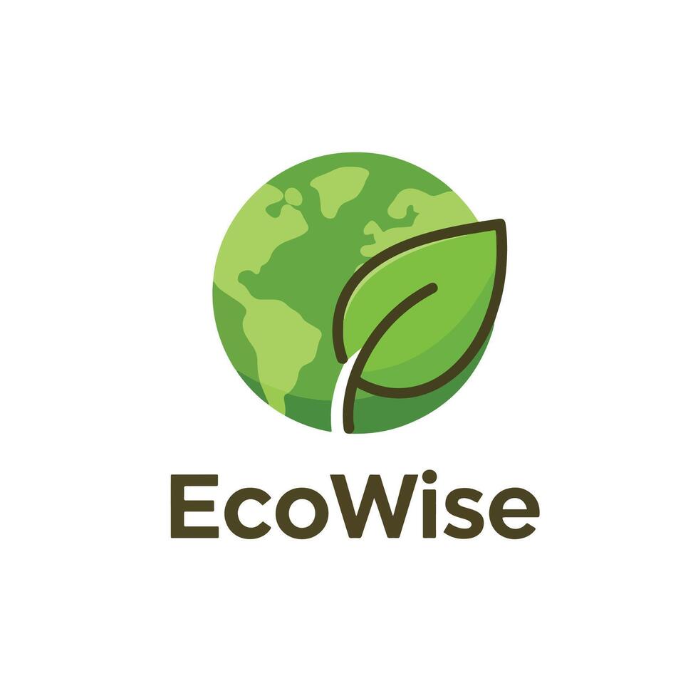 Ecowise logo design vector