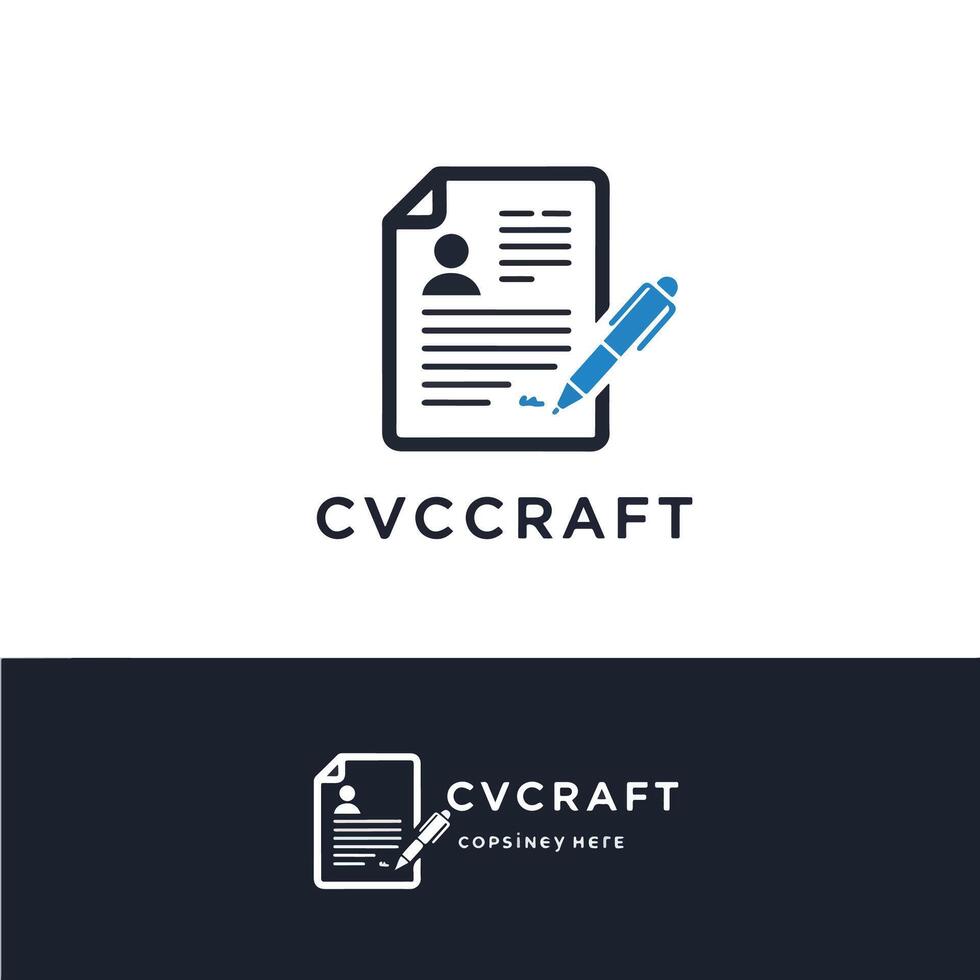 Resume and pen for writing curriculum vitae vector