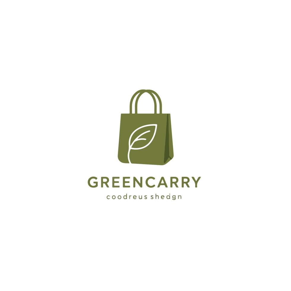 Green carry logo design vector