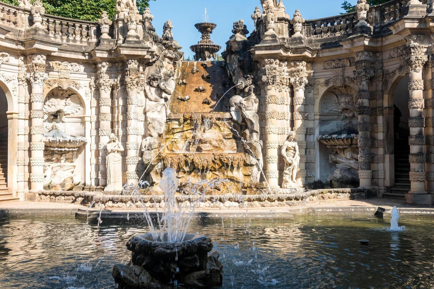 Dresden, Germany-august 16, 2022-view of the vast Zwinger complex photo