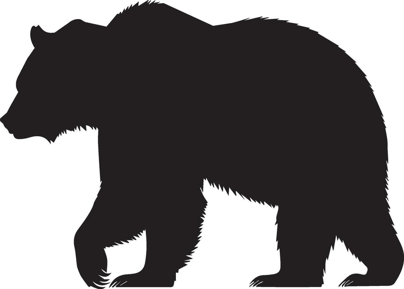 Bear Silhouette isolated on white background vector