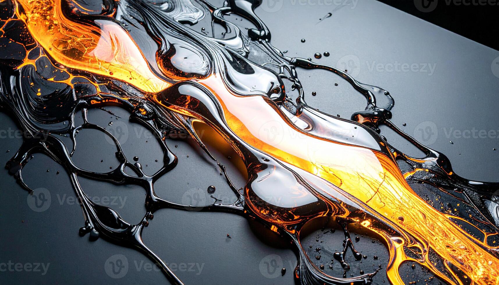 A close up of a liquid with flames photo